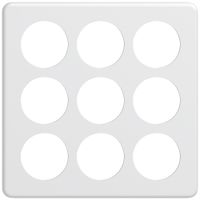 UP-Abdeckplatte STANDARDdue SNAPFIX® 3×3 9×Ø50 210×210mm ws