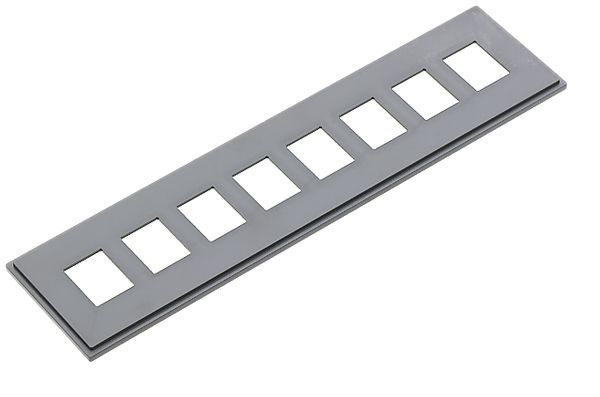 Cache R&M U-box 410 8×RJ45 Snap-in gris