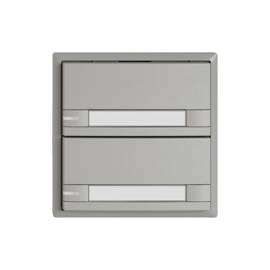 Pulsante KNX RGB EDIZIO.liv SNAPFIX® sensore temp.RGB-LED targ.2× com.2T grc