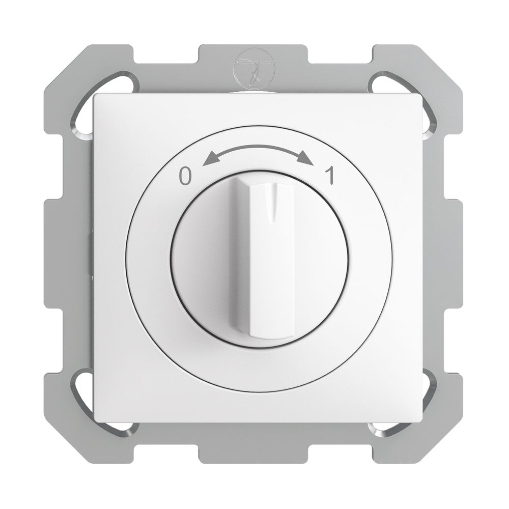 Contact pivotant ENC 0<-->1 EDIZIOdue blanc, avec manette