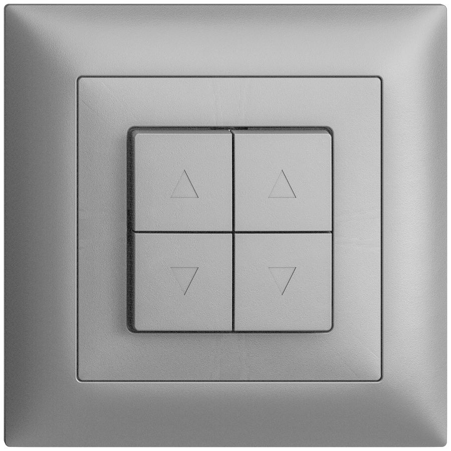 UP-Storentaster EDIZIOdue FMI silver 2-Kanäle