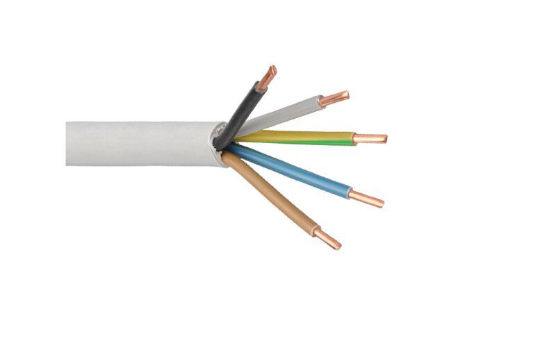 Cavo di installazione FE0 5×1.5mm² 3LNPE bianco Dca