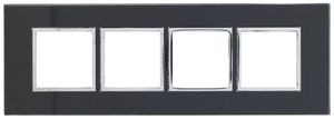 UP-Kopfzeile Legrand Arteor 1×4, horizontal, mirror black