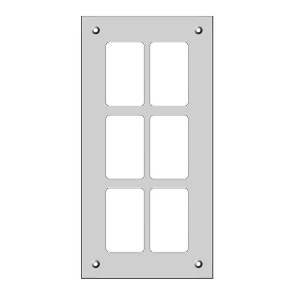 Placca di montaggio FLF 3×2 Al anod. nat