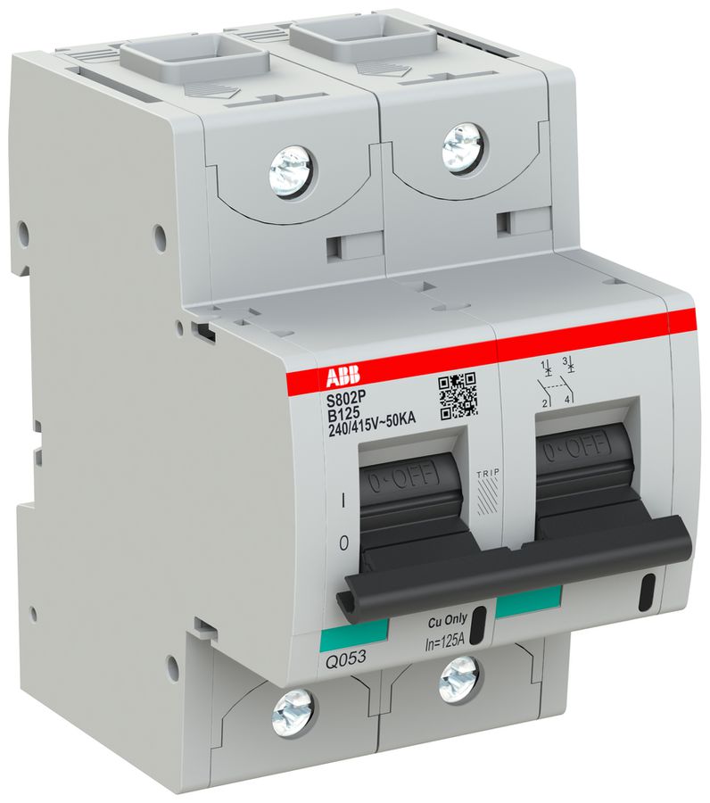 Leitungsschutzschalter ABB S802P-B125 2P 400V B-125A 50kA 3.5TE