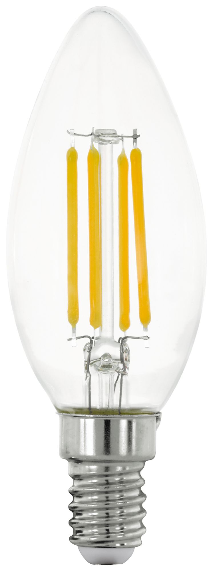 Lampe LED Eglo E14 2.2W 470lm 3000K 35×98mm C35 clair 360°