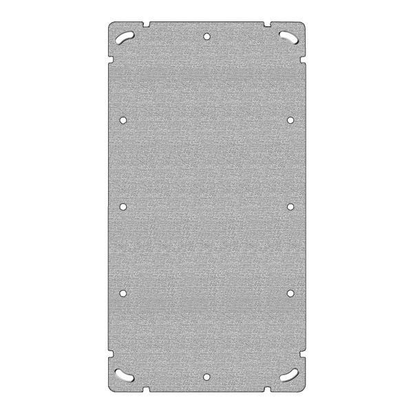 Plaque de fixation grd.4×2 137×257mm, sans découpe, avec 10 trous