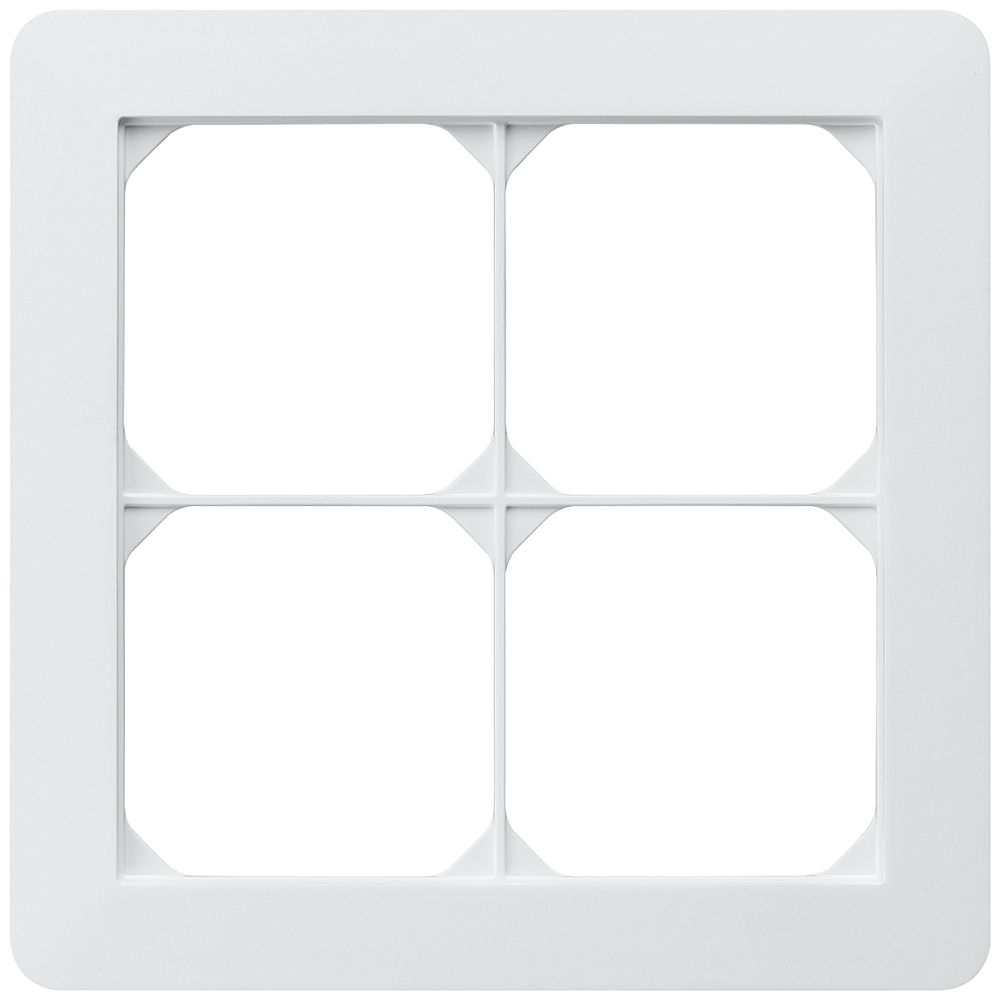 Cadre de recouvrement ENC kallysto.trend 2×2 blanc 154×154mm