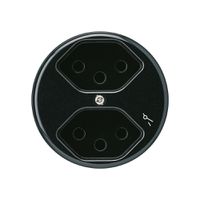 Einsatz zu UP-Steckdose basico 2×Typ 13S schwarz
