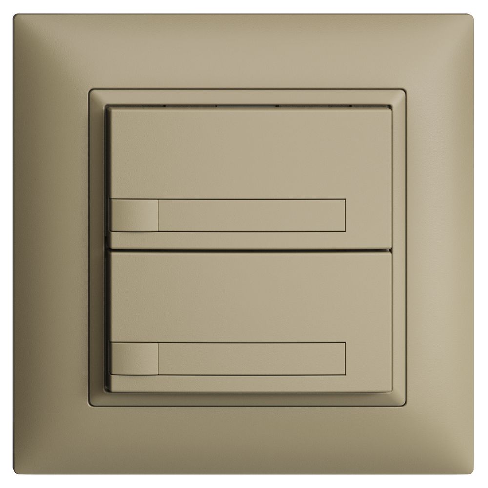 UP-KNX-Taster RGB EDUE FMI, 250mW, o.LED, m.Papier, 2×Taste, 1×Tastenb., sa