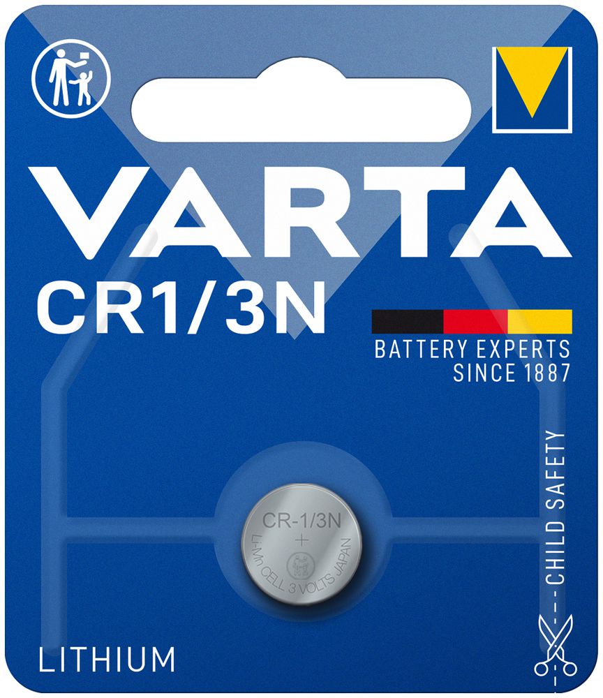 Pila bottone litio VARTA Electronics CR1/3N 3V blister a 1 pezzo