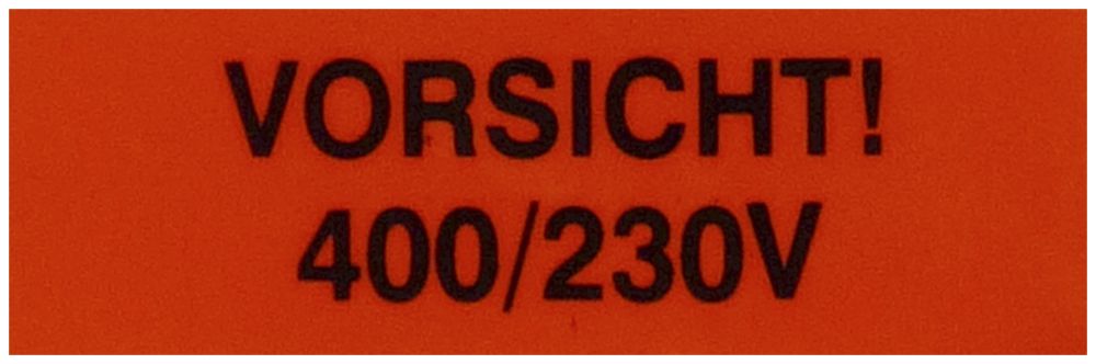 Klebeschild (Vorsicht 380/220V) 60×20mm