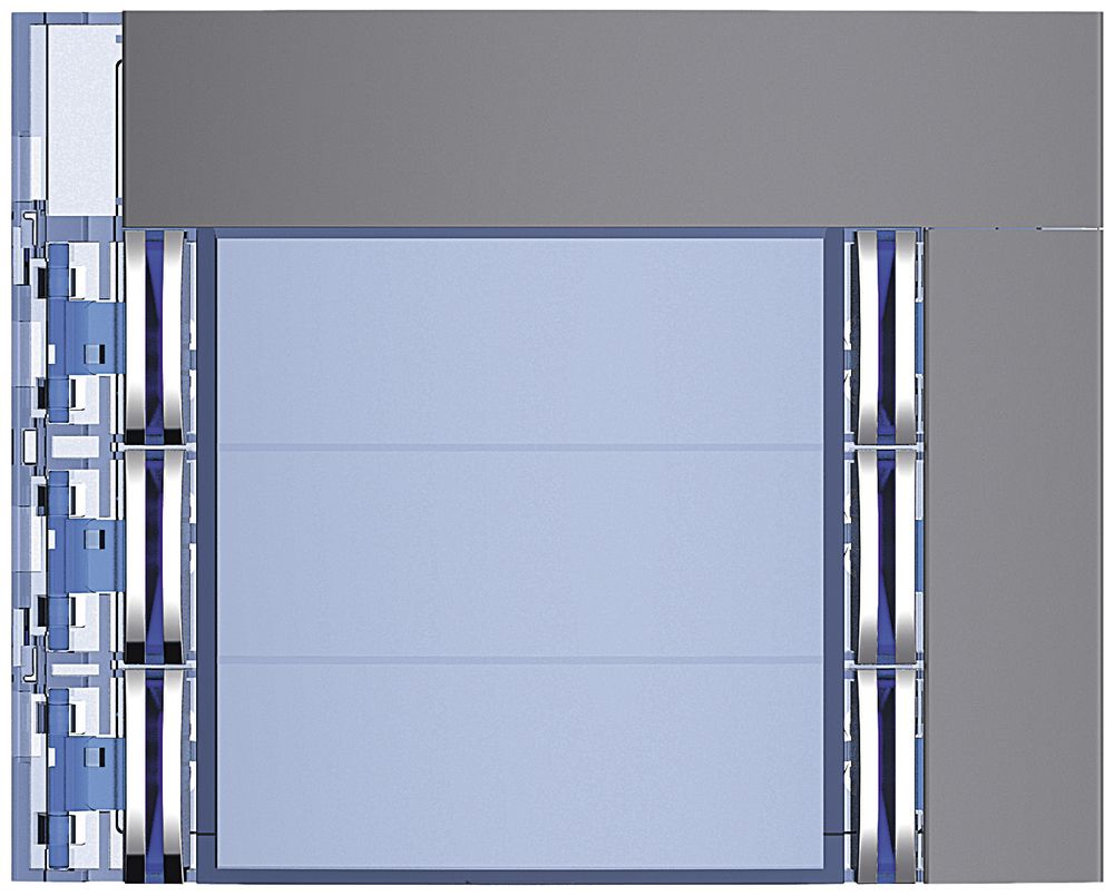 Façade avec 6 boutons pour module d'appel avec 8 boutons Sfera gris graphite