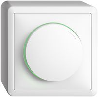 AP-Drehdimmer EDIZIOdue 20…300W beleuchtbar Phasenabschnitt weiss