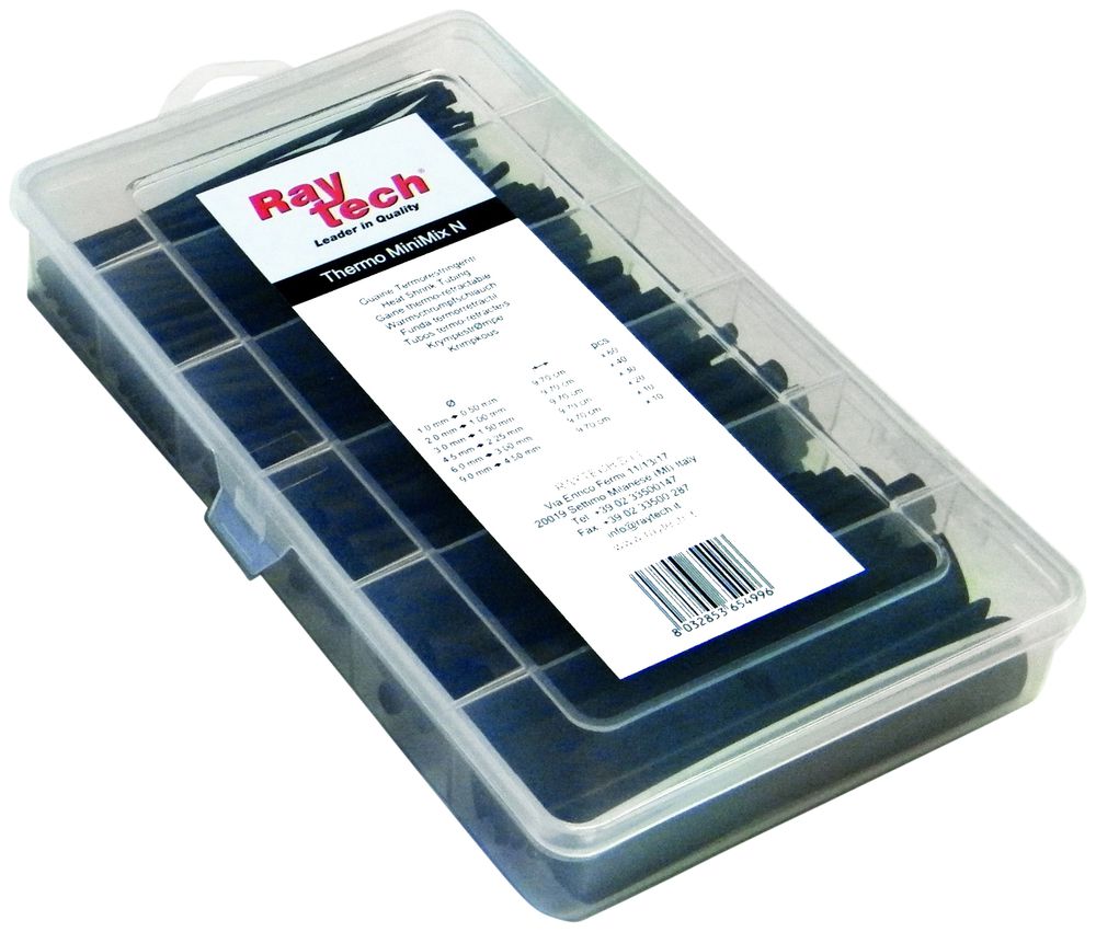 Assortimento guaiane retrattili Raytech, nero
