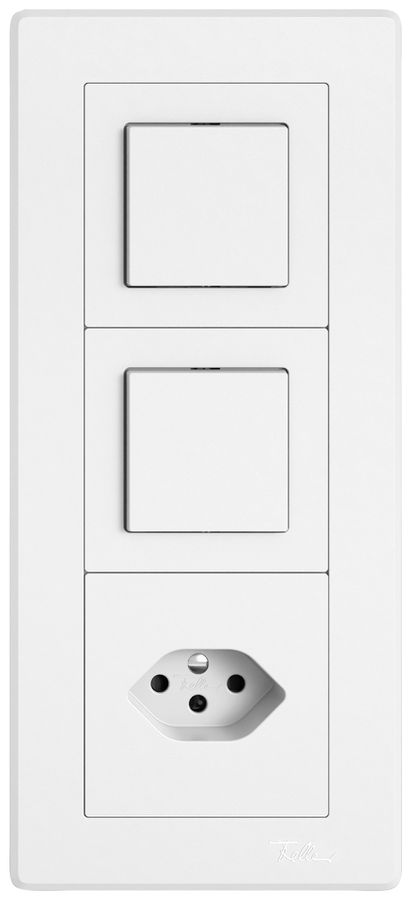 Combinaison ENC EDIZIO.liv SNAPFIX® 3×1 216×96mm 2×schéma 3/1L+1×T13 blanc