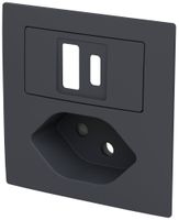 UP-Frontset ABB Sidus USB-A+C + T13 60×60mm an IP20