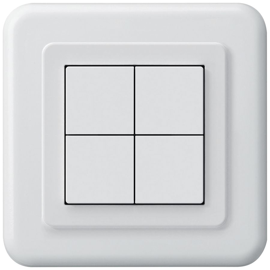 Poussoir KNX ENC Hager BA basico C quadruple 86×86mm blanc