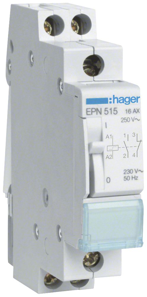 REG-Schrittschalter Hager 1TE 230VAC 110VDC 1 Öffner 1 Schliesser 0 Wechsler