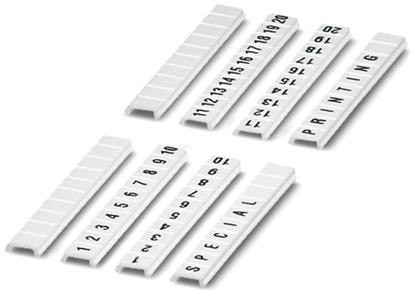 Ruban Zack plat ZB 1…10 blanc impression horizontale à 10 étiquettes 3.5mm