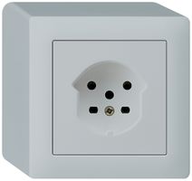 AP-Steckdose kallysto T15 hellgrau Schraubklemme