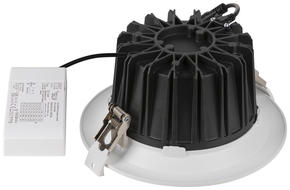 Downlight LED SLV C 150 20W 2250lm 930 IP54 WB DALI Ø176mm blanc