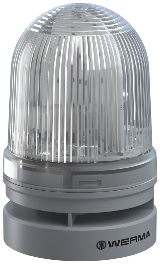 Blitz- und Dauerleuchte WERMA Midi TwinLIGHT Combi, 12/24VAC/DC, klar