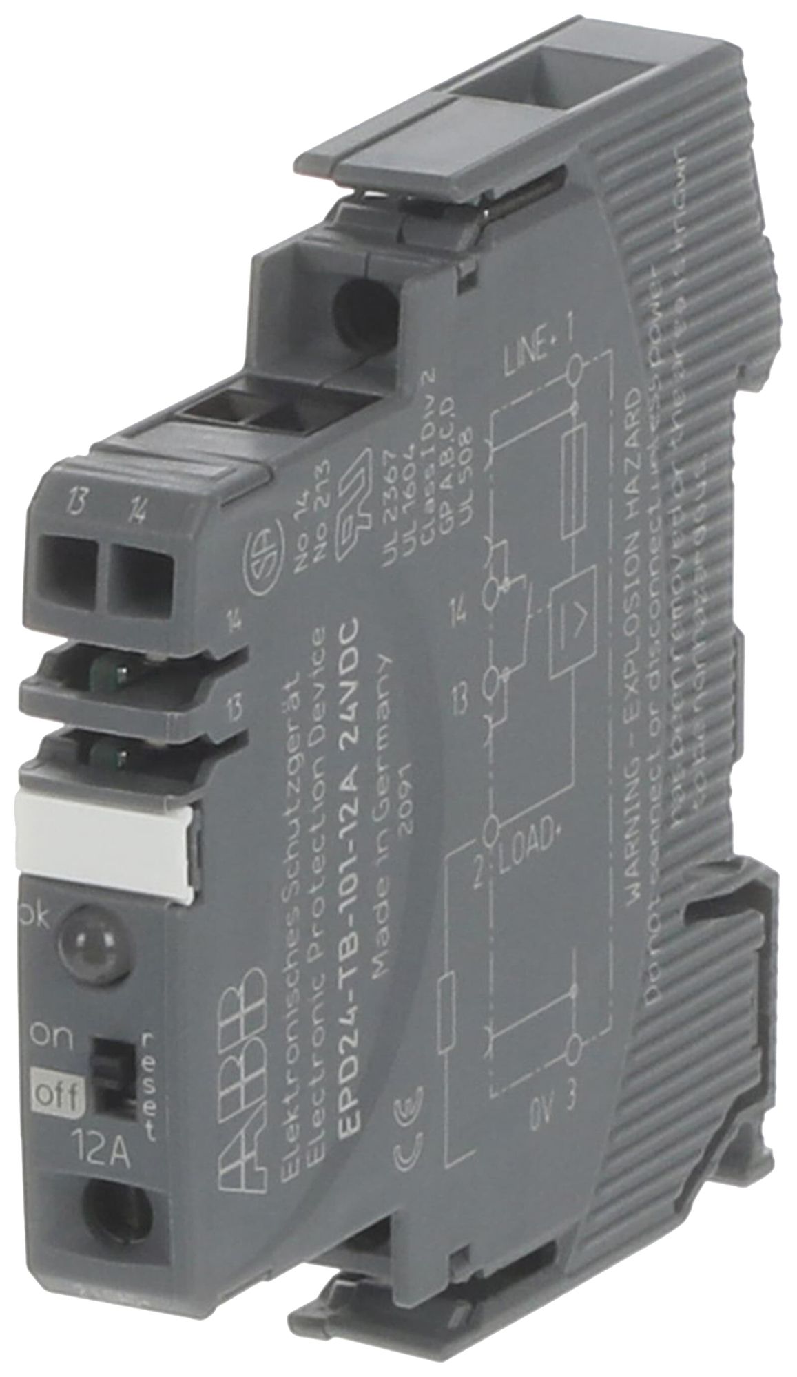 REG-Geräteschutzschalter ABB EPD24-TB-101 24V elektronisch 12A NO 20000µF