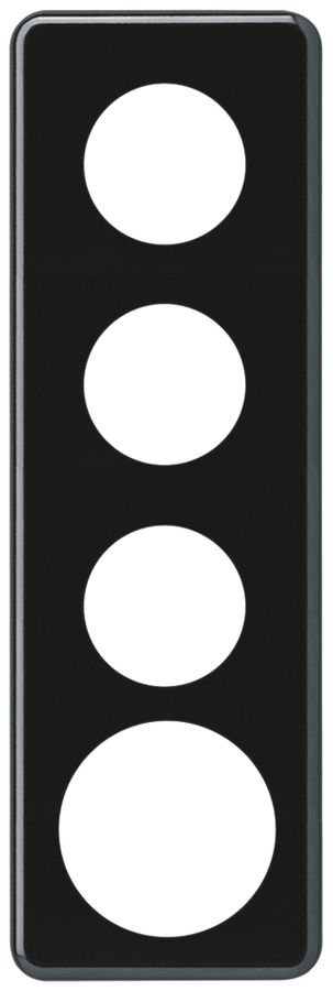 Abdeckplatte basico 1×4/3×43+1×58 schwarz