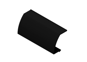 Abschlussblende, 2280mm schwarz TopFix 200 Einlegesystem