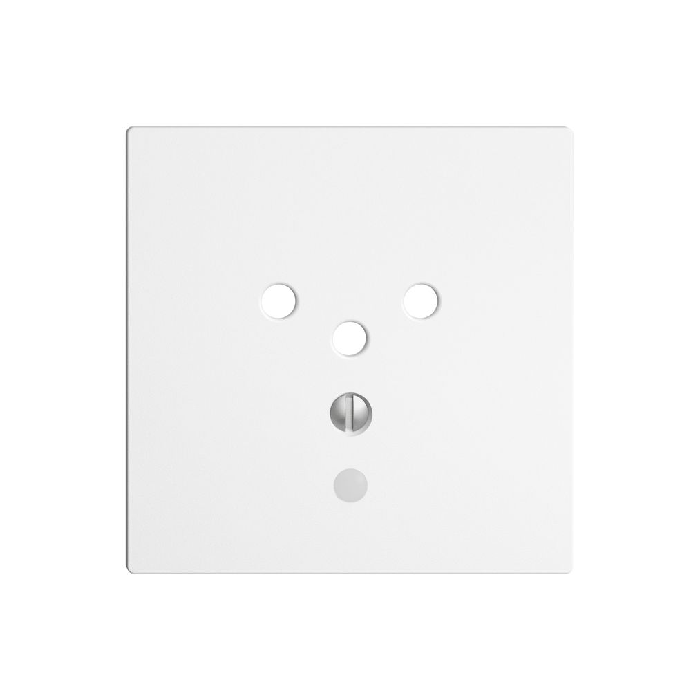 Frontplatte EDIZIOdue T12 weiss 60×60mm mit Linse für Steckdose