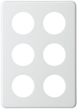 Abdeckplatte 3×2 Gr.I 6×43mm weiss