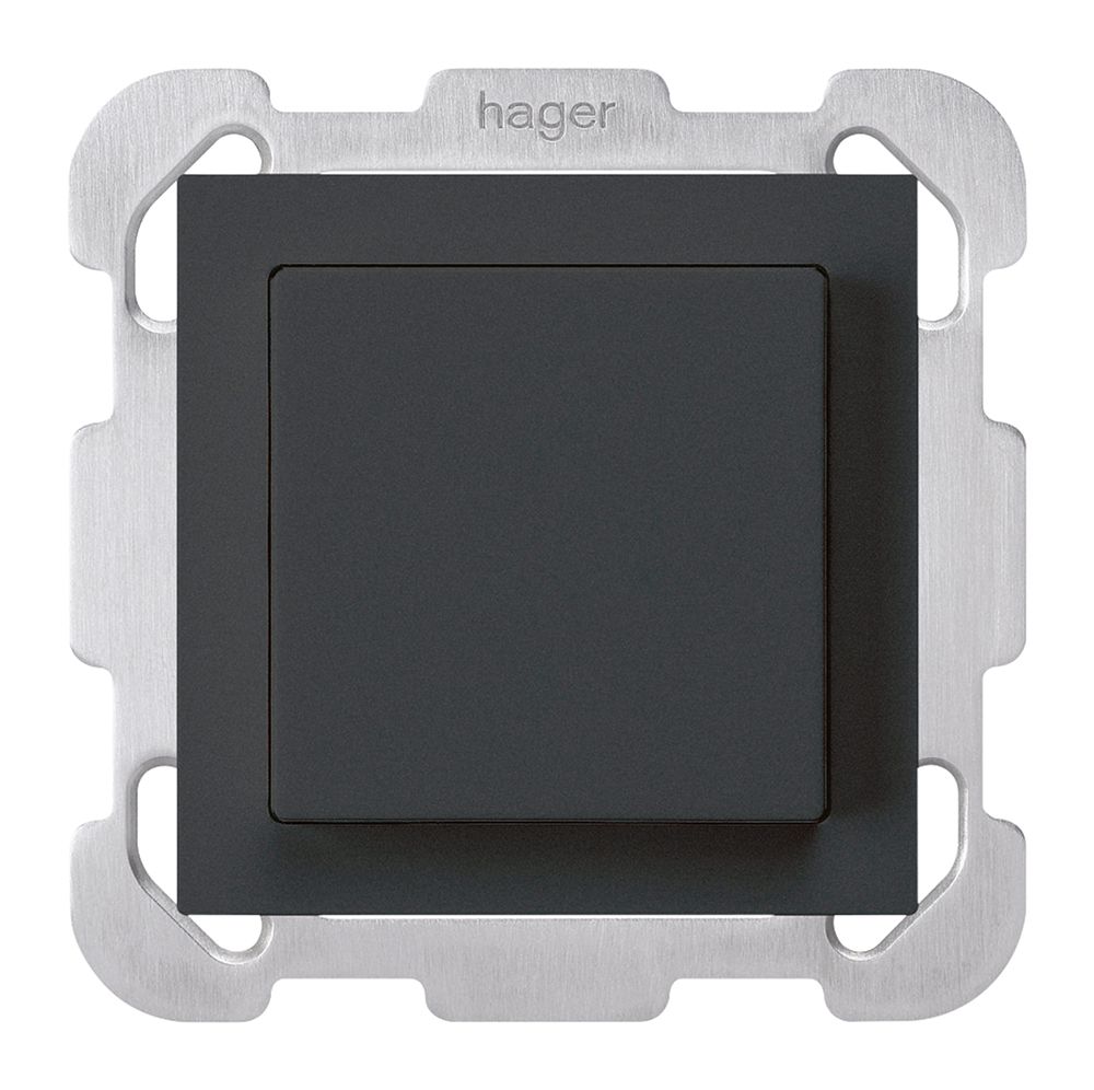 Interrupteur ENC kallysto 3/1L noir avec plaque de fixation