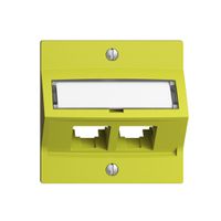 Montageset S-One EDIZIOdue F für 2×RJ45 schräg, lemon