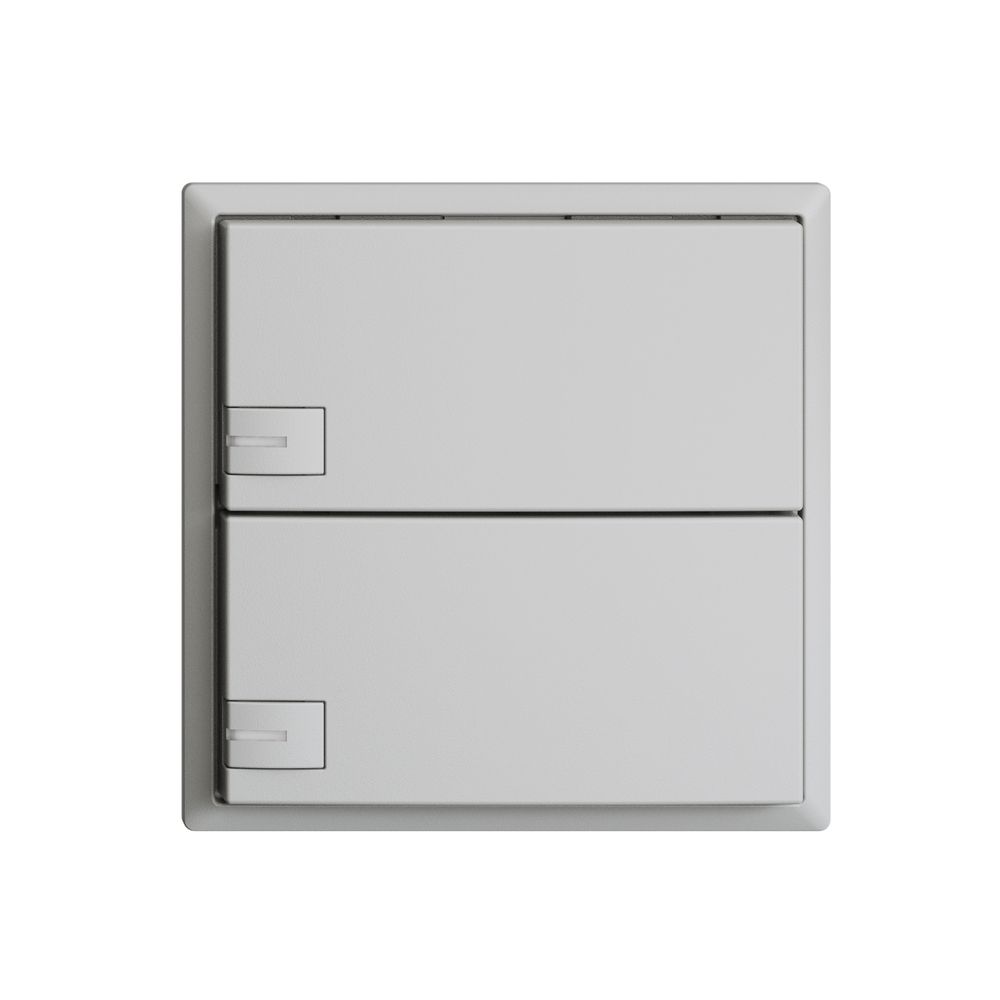 UP-Universaltaster 2×1T EDIZIOdue hellgrau mit LED