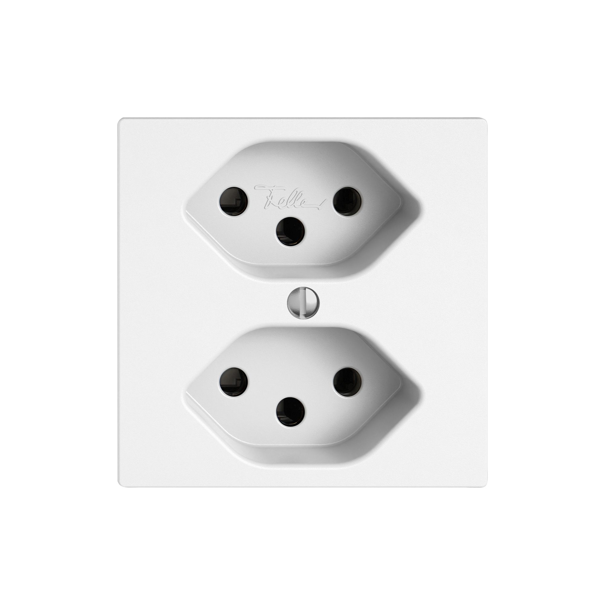 Steckdose EDIZIO.liv SNAPFIX® 2×T13 ws