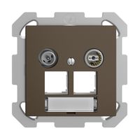 UP-Multimediadose EDIZIOdue FM EASYNET 11dB, f.2×RJ45 S-One, coffee