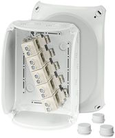 Boîte de dérivation AP Hensel DK 1616 G, 5×16mm², gris