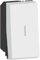 Wippschalter MOS Schema 3 2L mit Klemme für N 1 Modul weiss