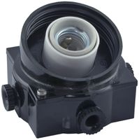 Lampensockel Isolierstoff Fixer E27 75W schwarz