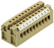 Durchgangs-Reihenklemme Weidmüller AKB Schraubanschluss 4mm² beige