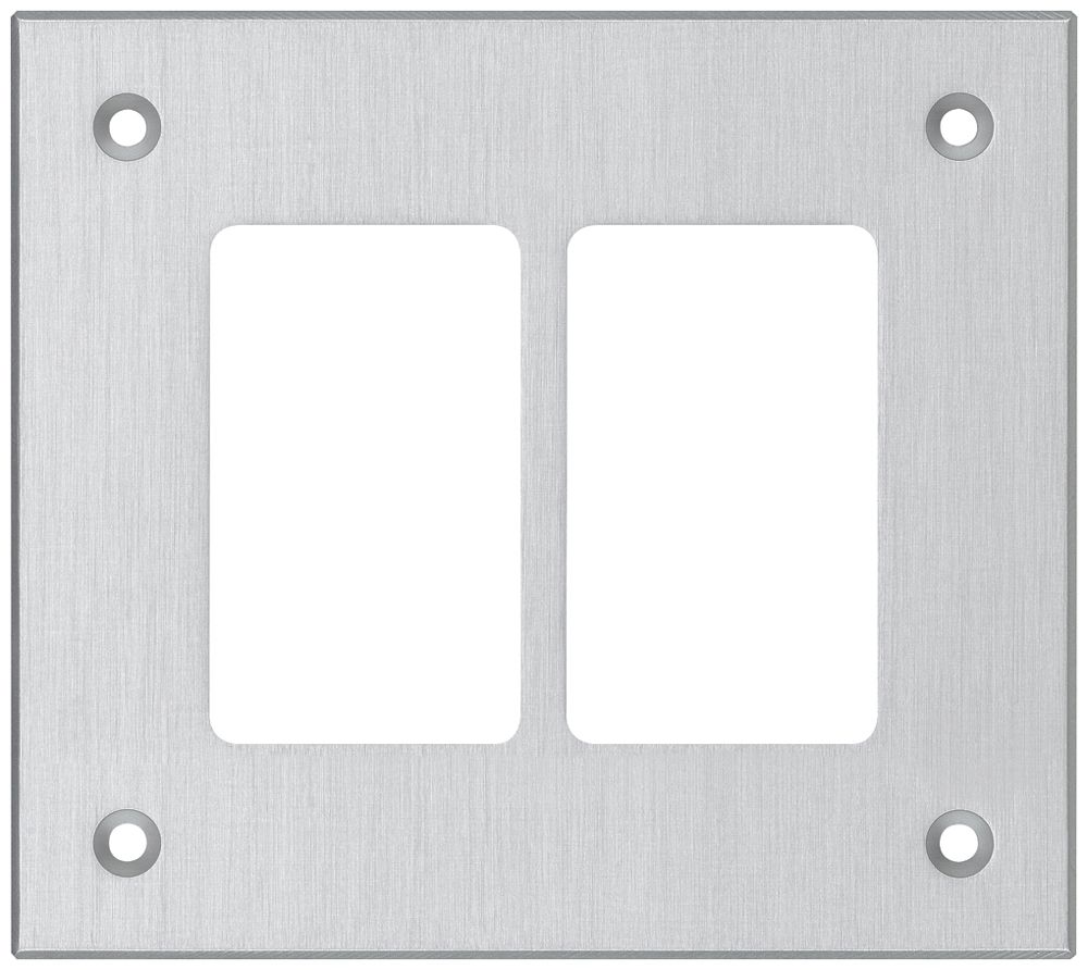 Placca di montaggio Hager FLF 3/5 1×2 alluminio anodizzato