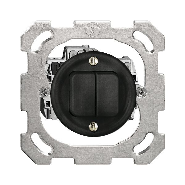 Interrupteur poussoir ENC 1/3+3/1L noir FH