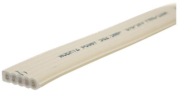 Flachkabel Woertz Power 5×2.5 mm² halogenfrei weiss B2ca