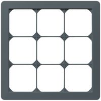 Cadre de recouvrement ENC kallysto.trend 3×3 anthracite 214×214mm
