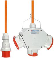 Kreuzverteiler Demelectric HG840 3×CEE 16/5 1×St.CEE 16/5 1.5m