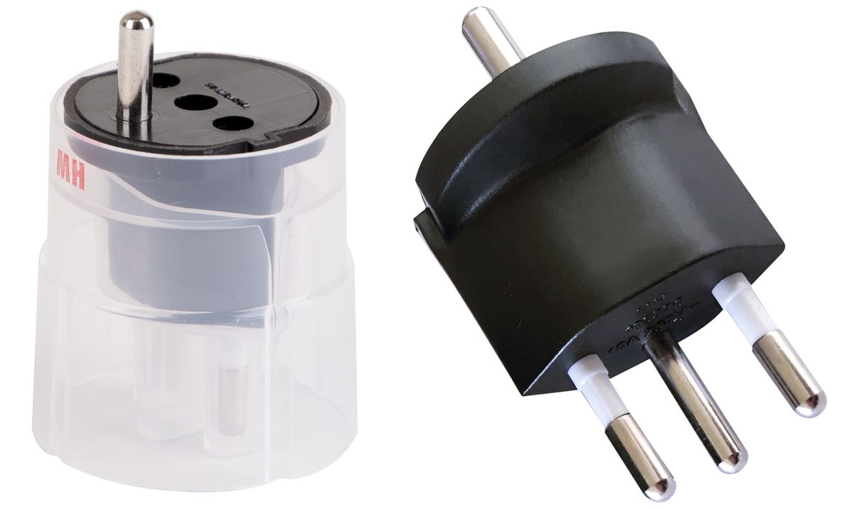 Fixadapter MH 3L 10A 230VAC Schuko/T12 CEE7/7-CH T12, schwarz