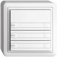 AP-Taster KNX 3-fach EDIZIOdue weiss RGB mit LED mit Papiereinlage