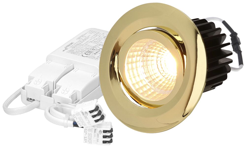 EB-LED-Spot MH MOVE 10.5W 830lm 2700K IP44 MB DIM DALI Ø68mm Gold