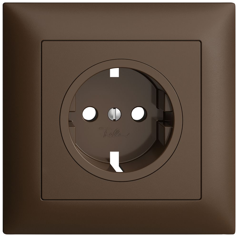 UP-Frontset Feller EDIZIOdue für Schuko-Steckdose 88×88mm coffee